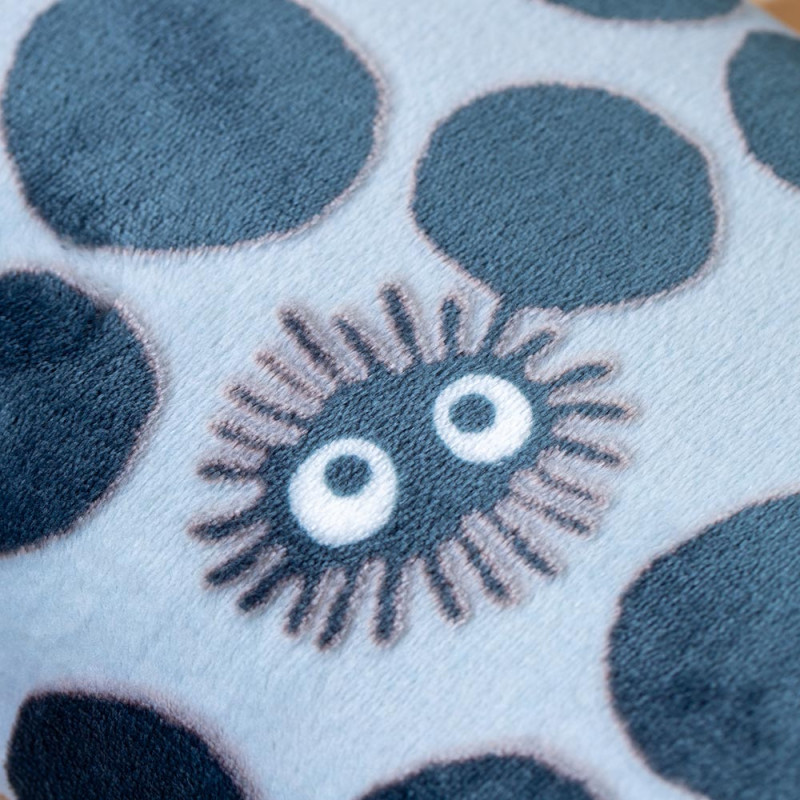 Opalised block cushion Soot Sprite silhouette - My Neighbor Totoro