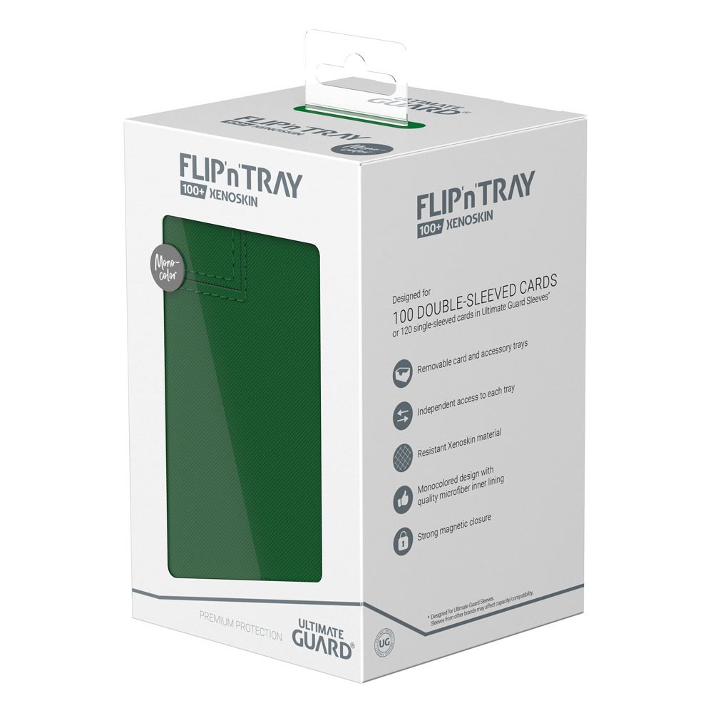 Ultimate Guard Flip`n`Tray 100+ XenoSkin Monocolor Green Ultimate Guard Flip`n`Tray 100+ XenoSkin Monocolor Green