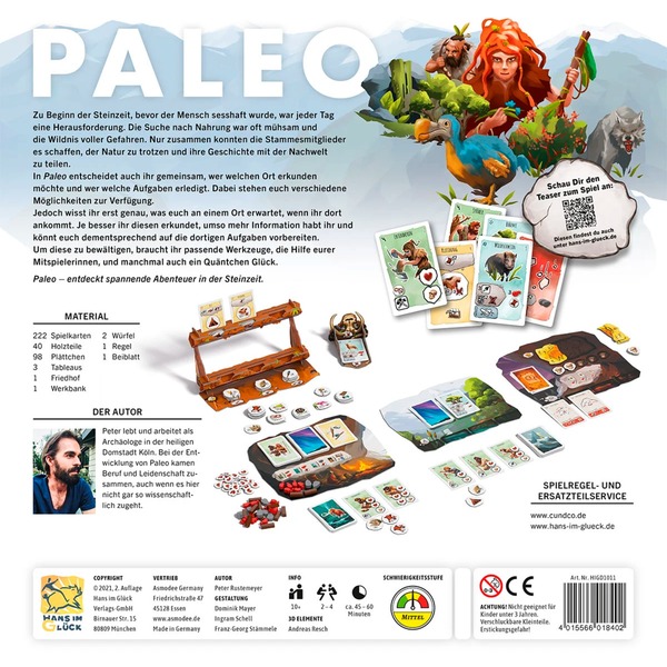 Paleo Brettspiel Rückseite Paleo Brettspiel Rückseite