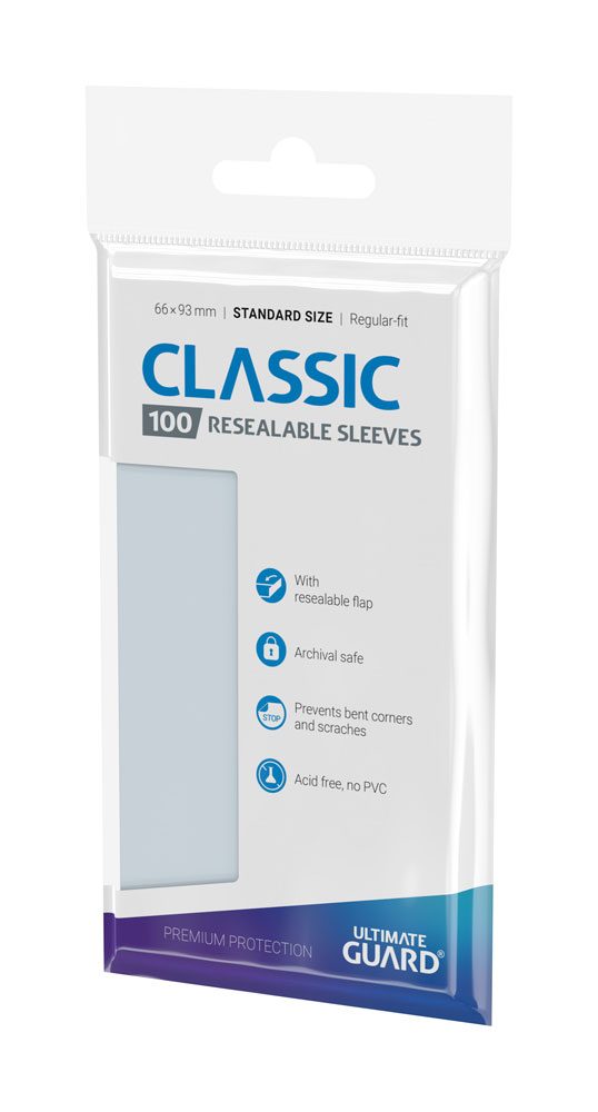 Ultimate Guard Resealable Sleeves Transparent Classic Soft Standard Size