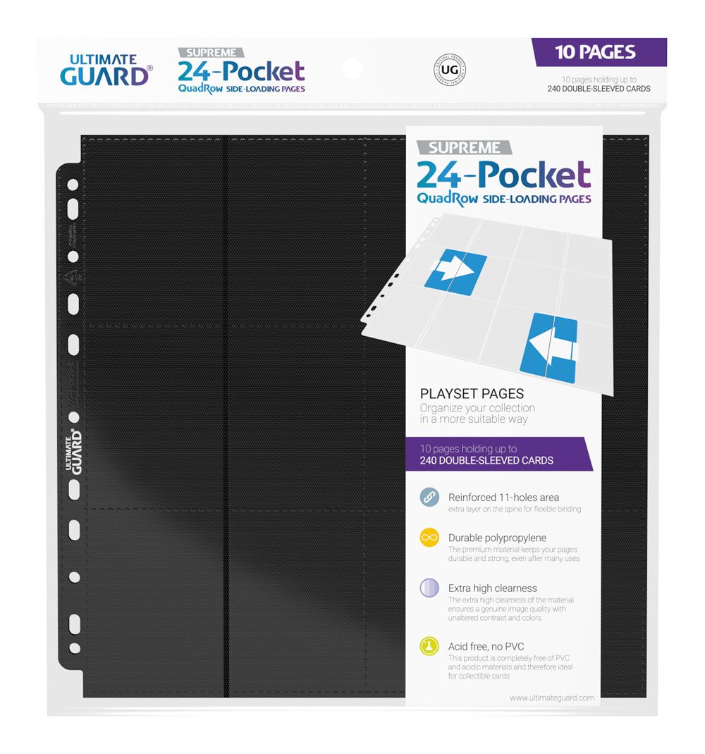 Ultimate Guard 24-Pocket QuadRow Pages Side-Loading (10 Pages)