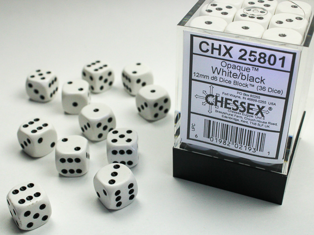 Chessex 12mm d6 Opaque Chessex 12mm d6 Opaque