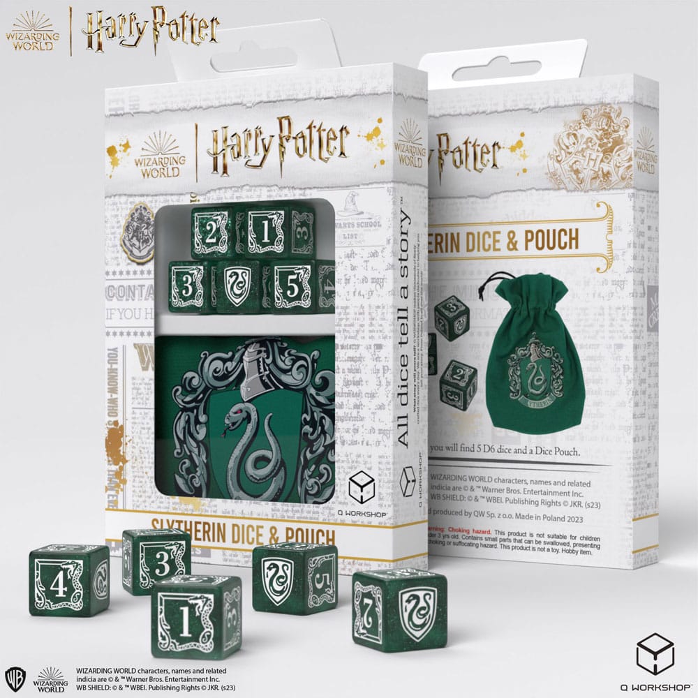 Harry Potter Dice & Pouch Set Slytherin