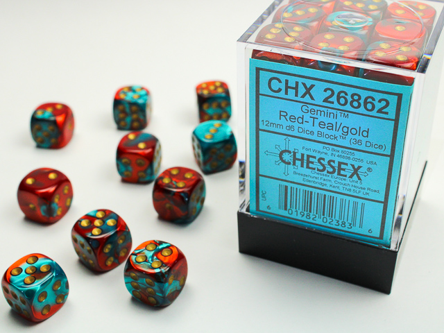 Chessex 12mm d6 Gemini Chessex 12mm d6 Gemini