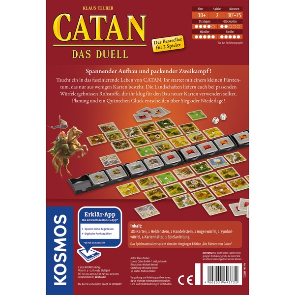 CATAN Das Duel Rückseite CATAN Das Duel Rückseite