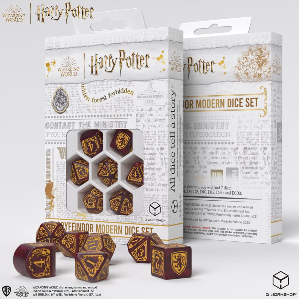 Harry Potter Gryffindor Modern Dice Set