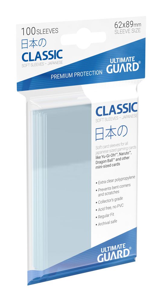 Ultimate Guard Sleeves Transparent Classic Soft Japanese Size Ultimate Guard Sleeves Transparent Classic Soft Japanese Size