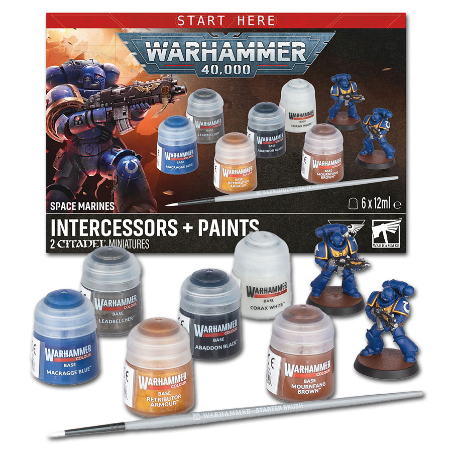 Warhammer 40.000: Space Marines - Intercessors + Paints