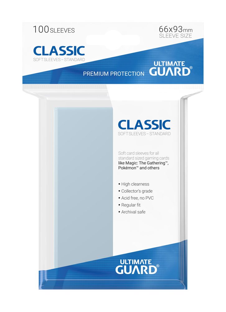 Ultimate Guard Sleeves Transparent Classic Soft Standard Size