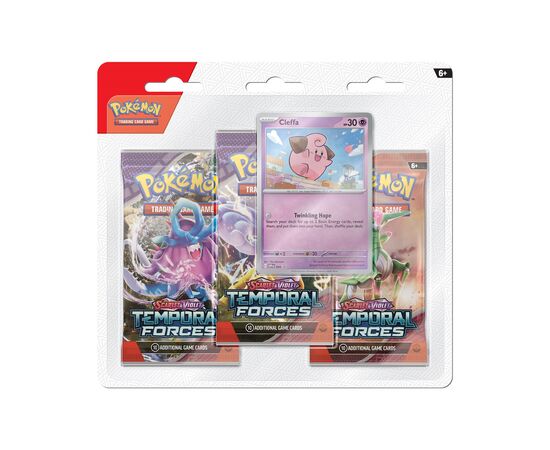 SV05 Scarlet & Violet Temporal Forces Three Pack Blister Cyclizar or Cleffa SV05 Scarlet & Violet Temporal Forces Three Pack Blister Cyclizar or Cleffa