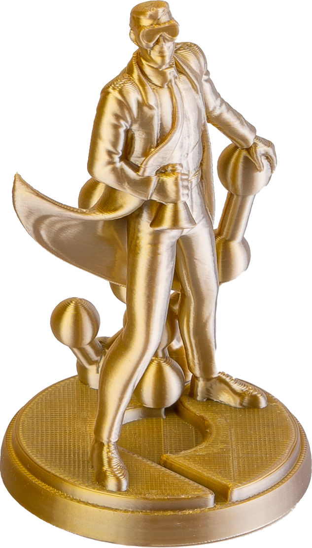 PolyLite PLA Dual Silk - Crown Silk Gold-Silver