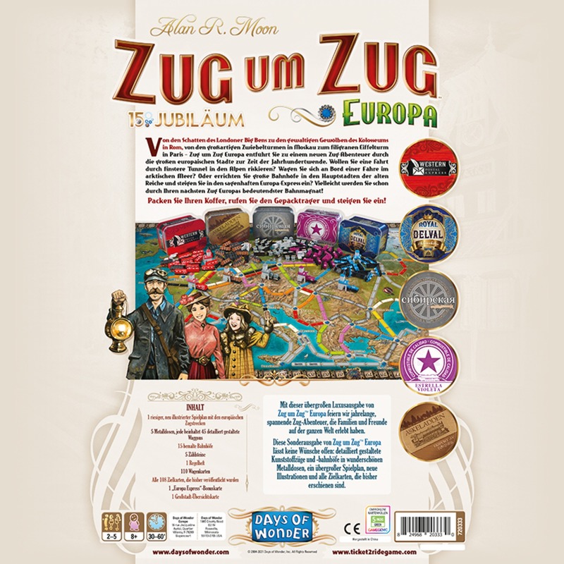 Zug um Zug Europa - 15 Jahre Edition Zug um Zug Europa - 15 Jahre Edition