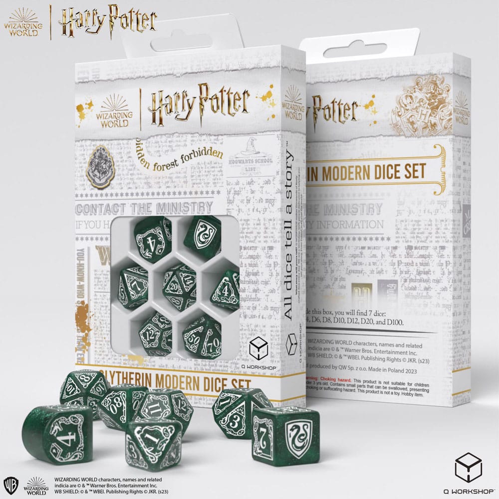 Harry Potter Slytherin Modern Dice Set Green Harry Potter Slytherin Modern Dice Set Green