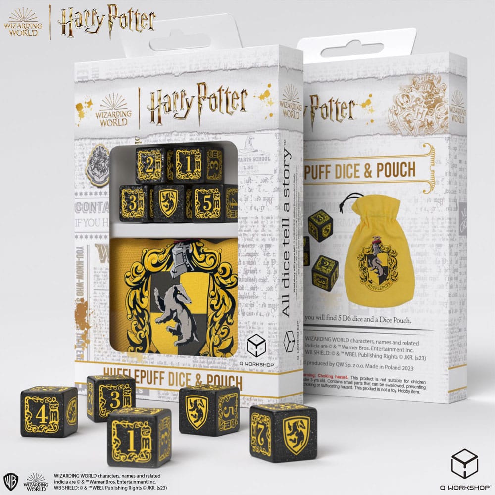 Harry Potter Dice & Pouch Set Hufflepuff