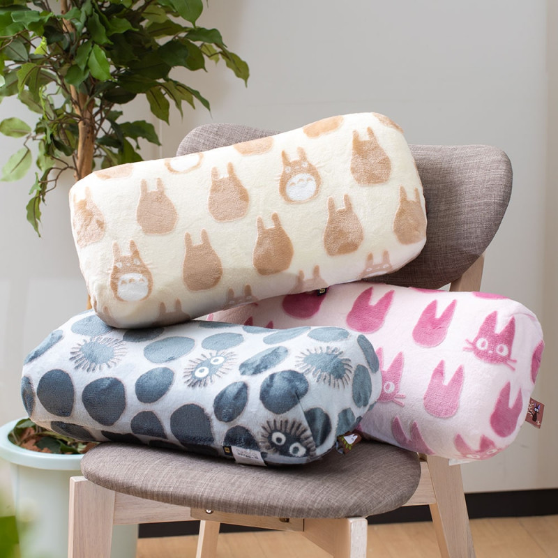 Opalised block cushion Soot Sprite silhouette - My Neighbor Totoro
