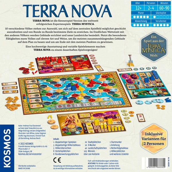 Terra Nova Spiel Rückseite Terra Nova Spiel Rückseite