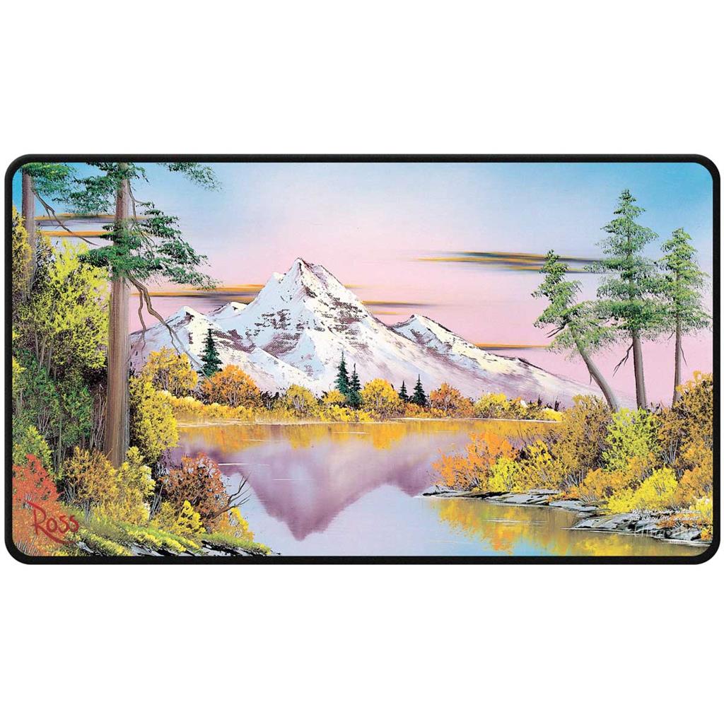 Bob Ross Black Stitched Playmat