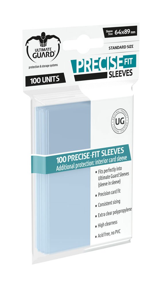 Ultimate Guard Sleeves Transparent Precise-Fit Standard Size Ultimate Guard Sleeves Transparent Precise-Fit Standard Size
