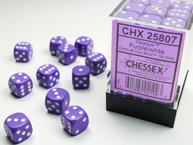 Chessex 12mm d6 Opaque Chessex 12mm d6 Opaque