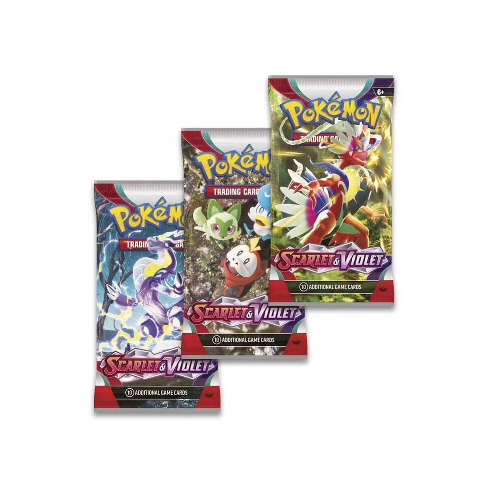 SV01 Scarlet & Violet Three Pack Blister Arcanine or Dondozo SV01 Scarlet & Violet Three Pack Blister Arcanine or Dondozo
