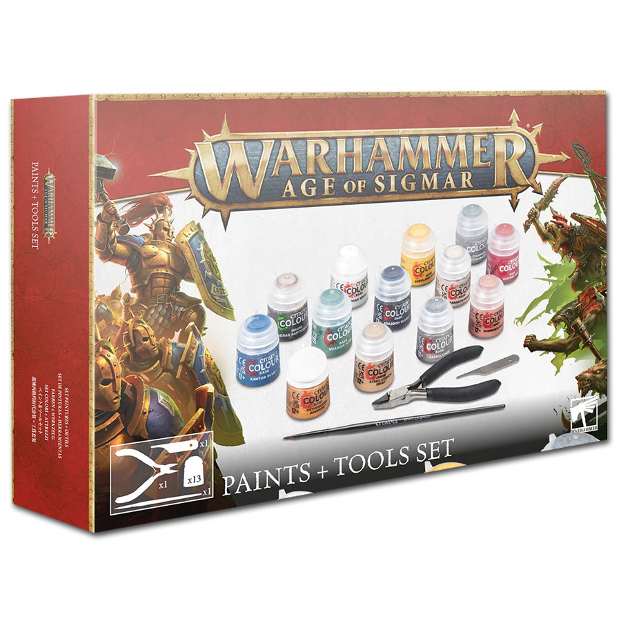 Warhammer Age of Sigmar: Paints + Tools Set