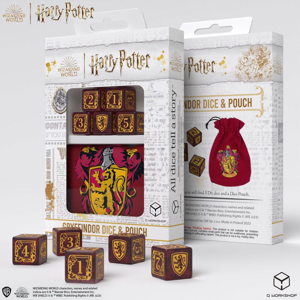Harry Potter Dice & Pouch Set Gryffindor