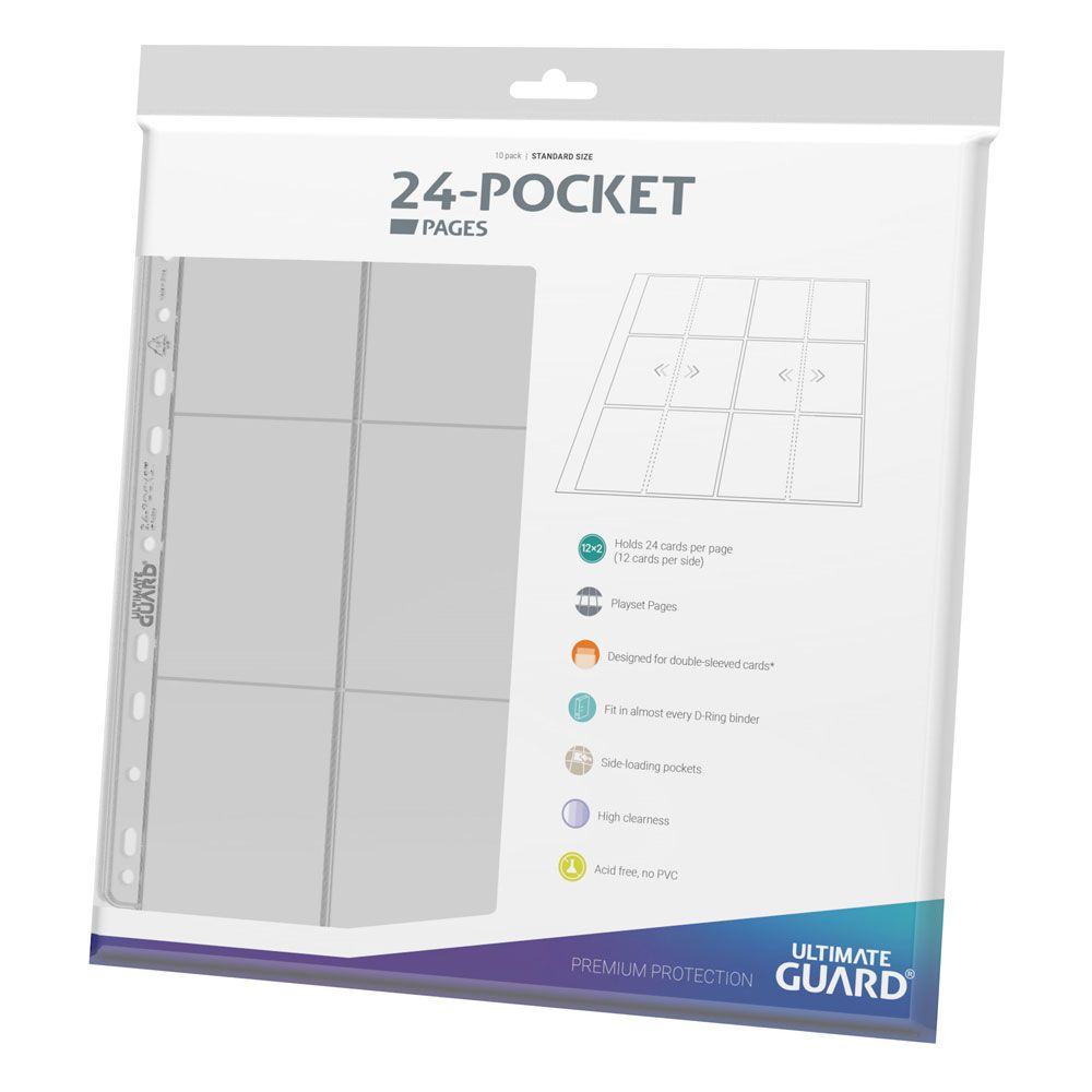 Ultimate Guard 24-Pocket QuadRow Pages Side-Loading (10 Pages)