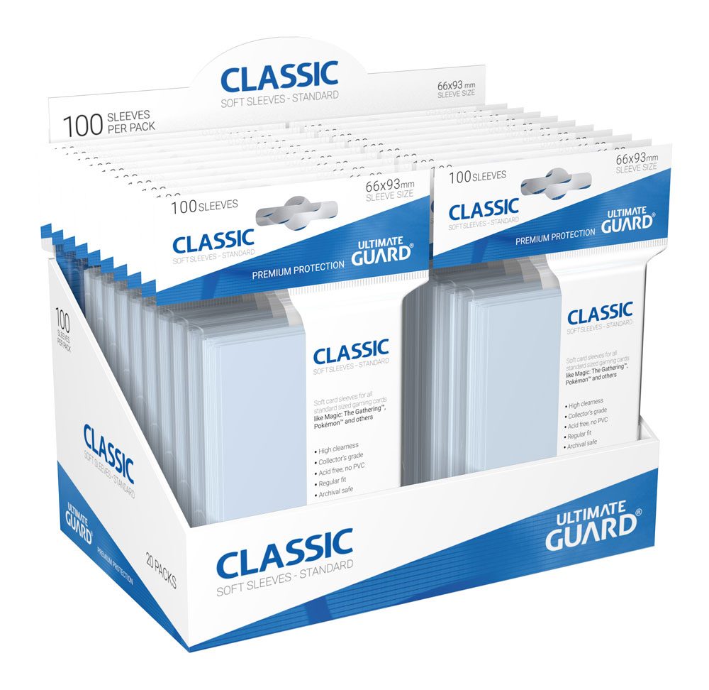 Ultimate Guard Sleeves Transparent Classic Soft Standard Size