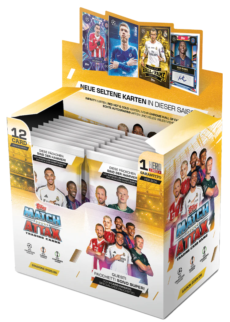 UEFA Champions League Match Attax Trading Cards 2025/26 Booster Box - Display UEFA Champions League Match Attax Trading Cards 2025/26 Booster Box - Display