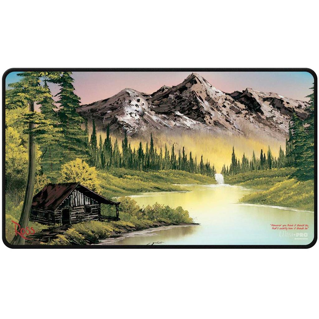 Bob Ross Black Stitched Playmat