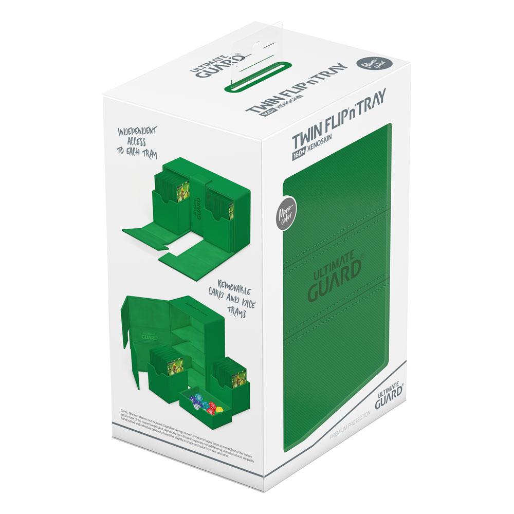 Ultimate Guard Twin Flip`n`Tray 160+ XenoSkin Monocolor Green Ultimate Guard Twin Flip`n`Tray 160+ XenoSkin Monocolor Green