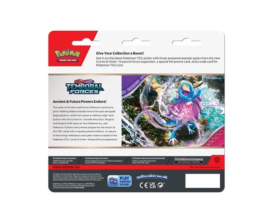 SV05 Scarlet & Violet Temporal Forces Three Pack Blister Cyclizar or Cleffa SV05 Scarlet & Violet Temporal Forces Three Pack Blister Cyclizar or Cleffa