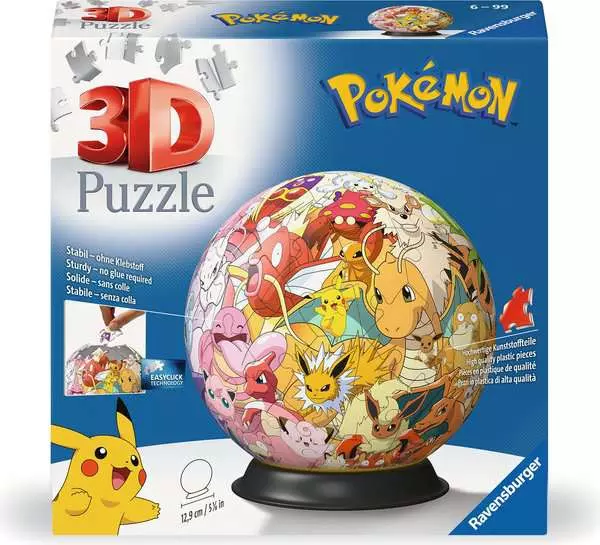 3D Puzzle Ball: Pokémon - Kanto Region
