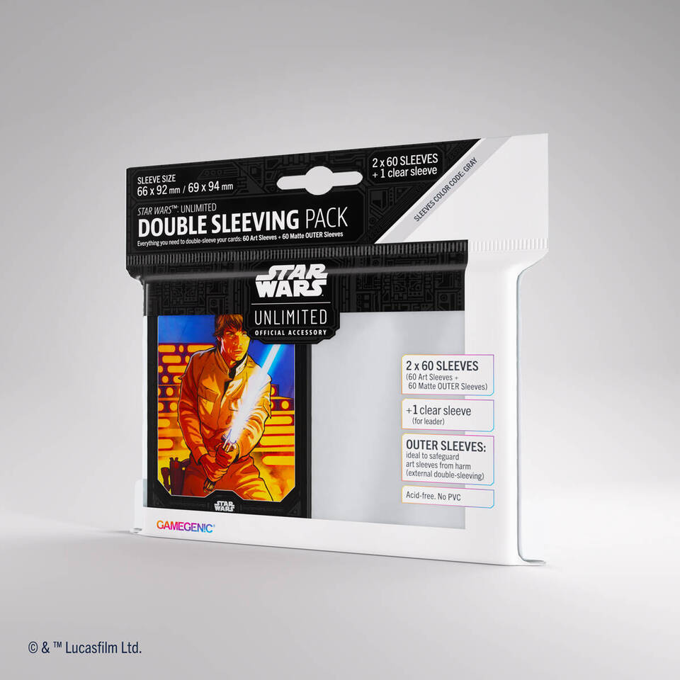 Star Wars: Unlimited Art Sleeves Double Sleeving Pack - Luke Skywalker Star Wars: Unlimited Art Sleeves Double Sleeving Pack - Luke Skywalker