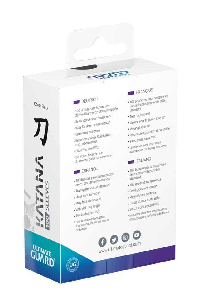 Ultimate Guard Katana Standard Sleeves (100 Sleeves) Ultimate Guard Katana Standard Sleeves (100 Sleeves)