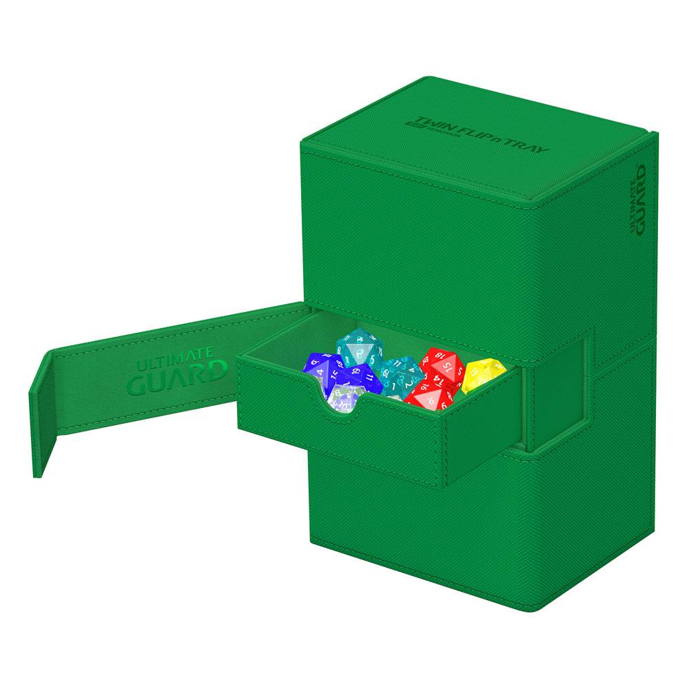 Ultimate Guard Twin Flip`n`Tray 160+ XenoSkin Monocolor Green Ultimate Guard Twin Flip`n`Tray 160+ XenoSkin Monocolor Green