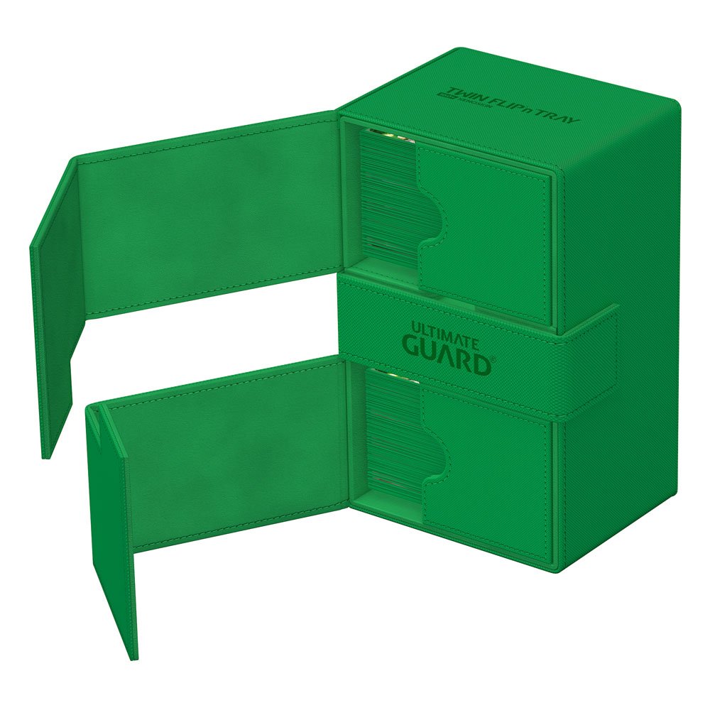 Ultimate Guard Twin Flip`n`Tray 160+ XenoSkin Monocolor Green Ultimate Guard Twin Flip`n`Tray 160+ XenoSkin Monocolor Green
