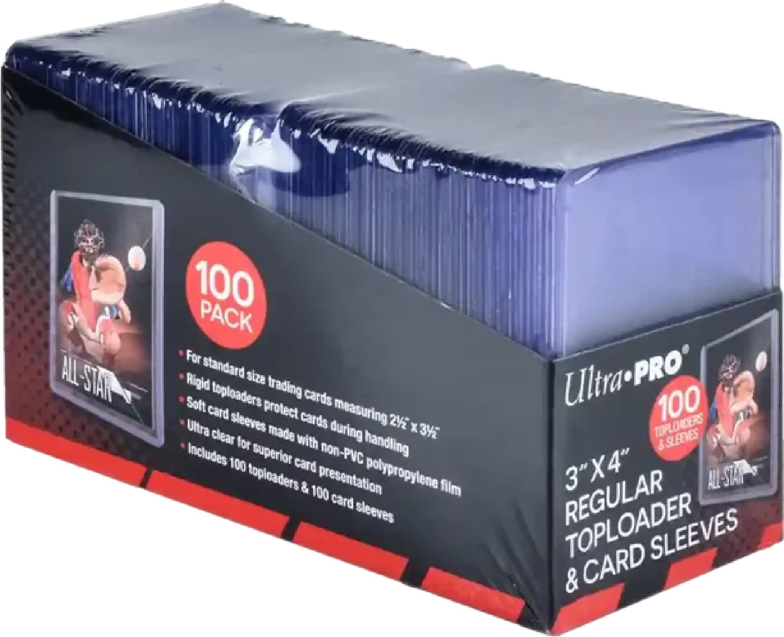3 x 4 Regular Toploaders & Card Sleeves (100)