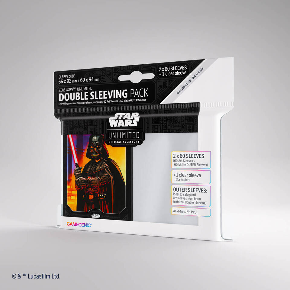 Star Wars: Unlimited Art Sleeves Double Sleeving Pack - Darth Vader Star Wars: Unlimited Art Sleeves Double Sleeving Pack - Darth Vader