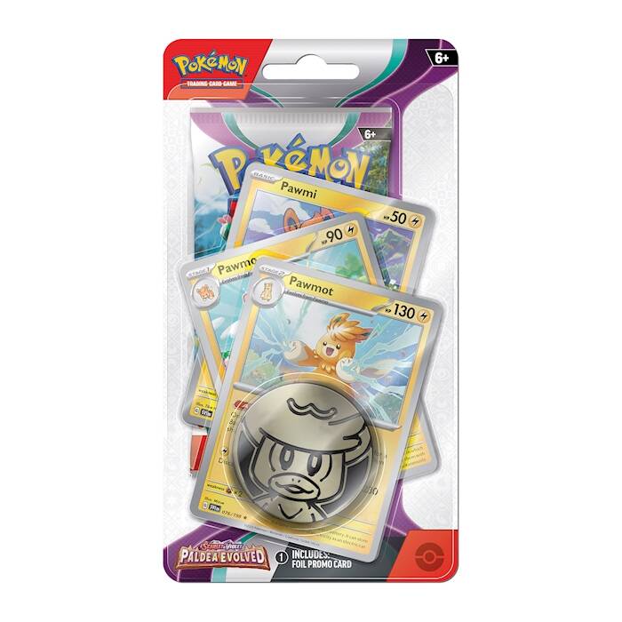 SV02 Scarlet & Violet Paldea Evolved PREMIUM Checklane Blister - Arboliva or Pawmot SV02 Scarlet & Violet Paldea Evolved PREMIUM Checklane Blister - Arboliva or Pawmot