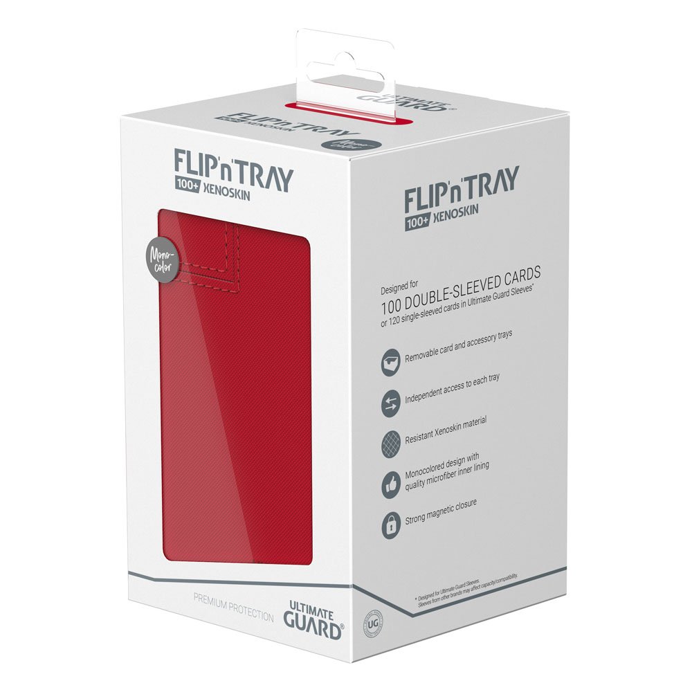 Ultimate Guard Flip`n`Tray 100+ XenoSkin Monocolor Red Ultimate Guard Flip`n`Tray 100+ XenoSkin Monocolor Red