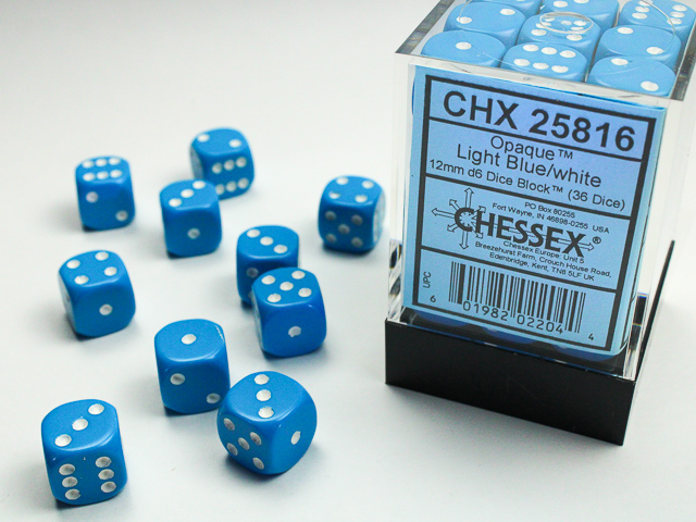 Chessex 12mm d6 Opaque Chessex 12mm d6 Opaque
