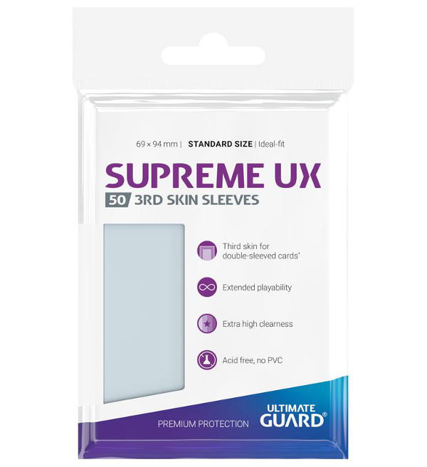 Ultimate Guard Supreme UX 3rd Skin Sleeves Standardgröße Transparent (50 Stück) Ultimate Guard Supreme UX 3rd Skin Sleeves Standardgröße Transparent (50 Stück)