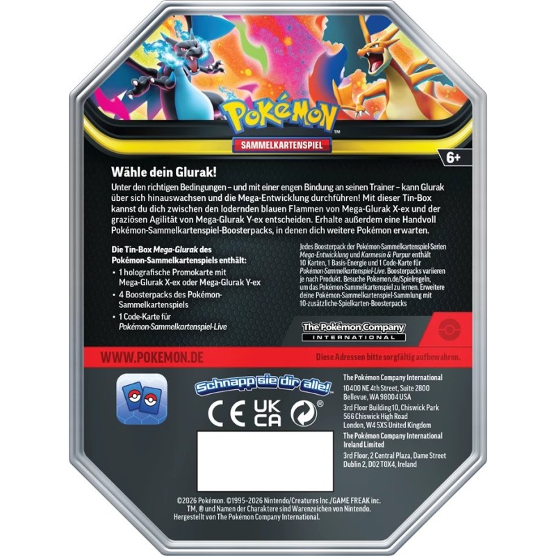 Pokémon EX Tin-Box Mega Glurak X EX