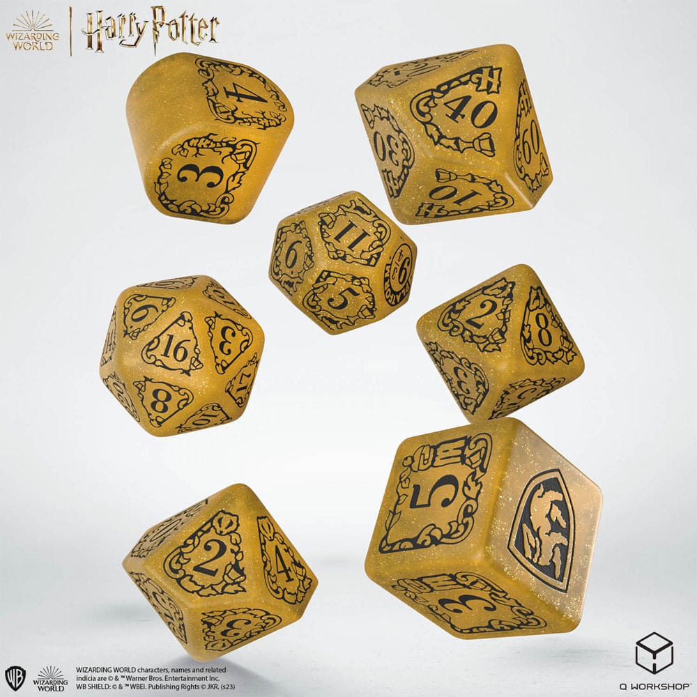 Harry Potter Hufflepuff Modern Dice Set Yellow Harry Potter Hufflepuff Modern Dice Set Yellow