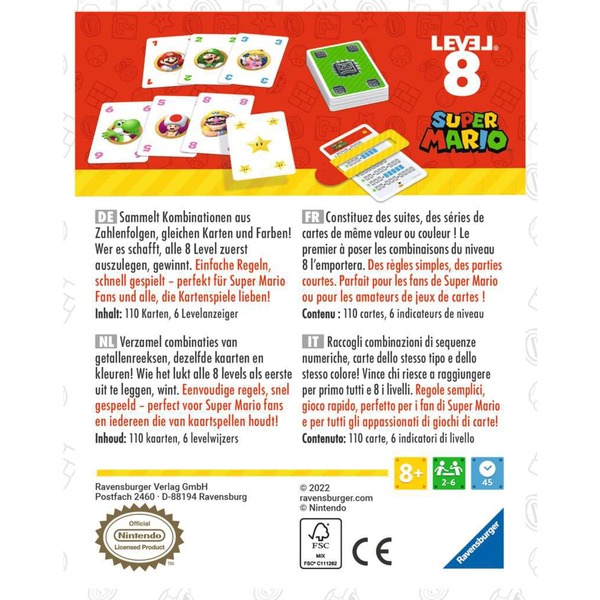 Level 8 Super Mario Spiel Rückseite Level 8 Super Mario Spiel Rückseite