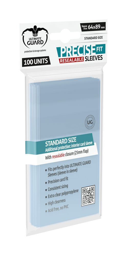 Ultimate Guard Resealable Sleeves Transparent Precise Fit Standard Size