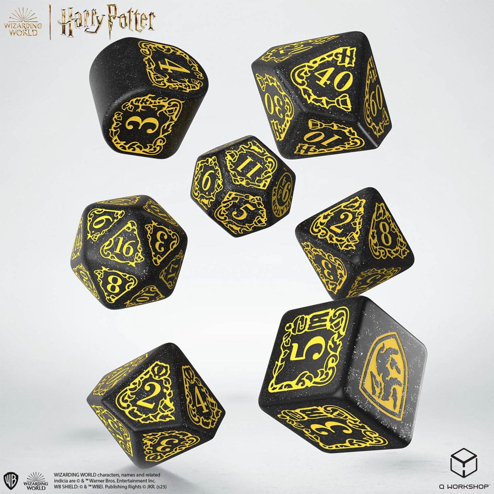 Harry Potter Hufflepuff Modern Dice Set Black Harry Potter Hufflepuff Modern Dice Set Black