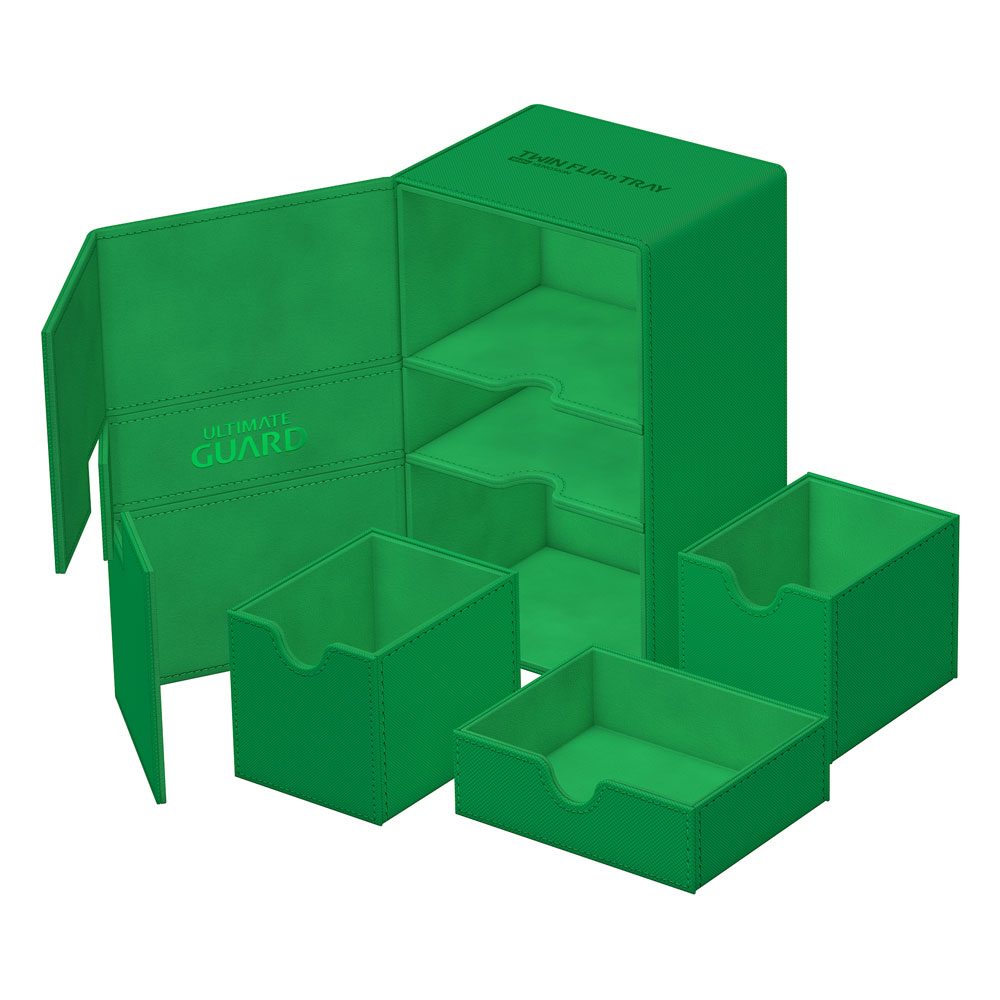 Ultimate Guard Twin Flip`n`Tray 160+ XenoSkin Monocolor Green Ultimate Guard Twin Flip`n`Tray 160+ XenoSkin Monocolor Green